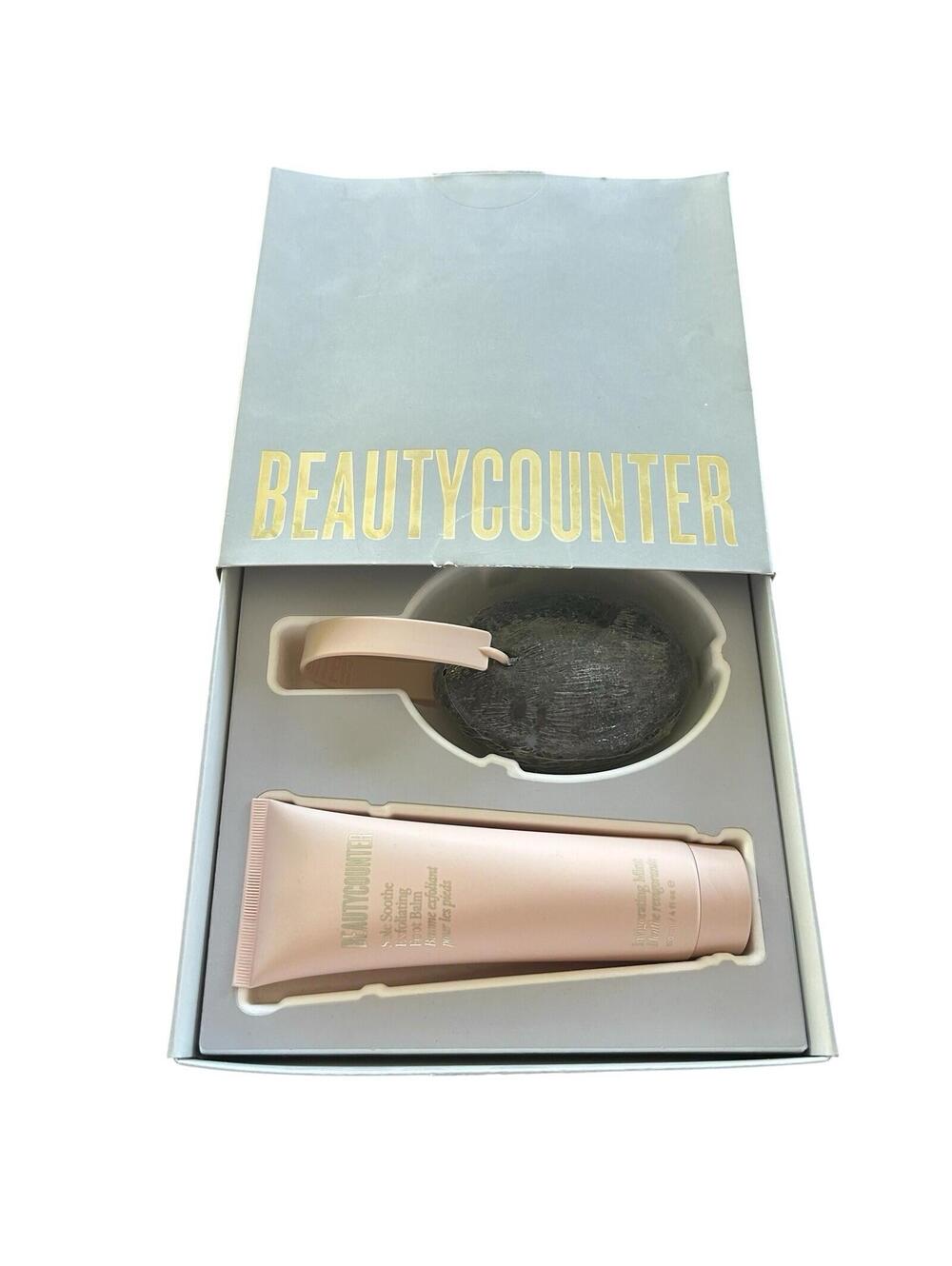 Beautycounter Solemates Foot Care Set Exfoliating Balm & Pumice Tool New